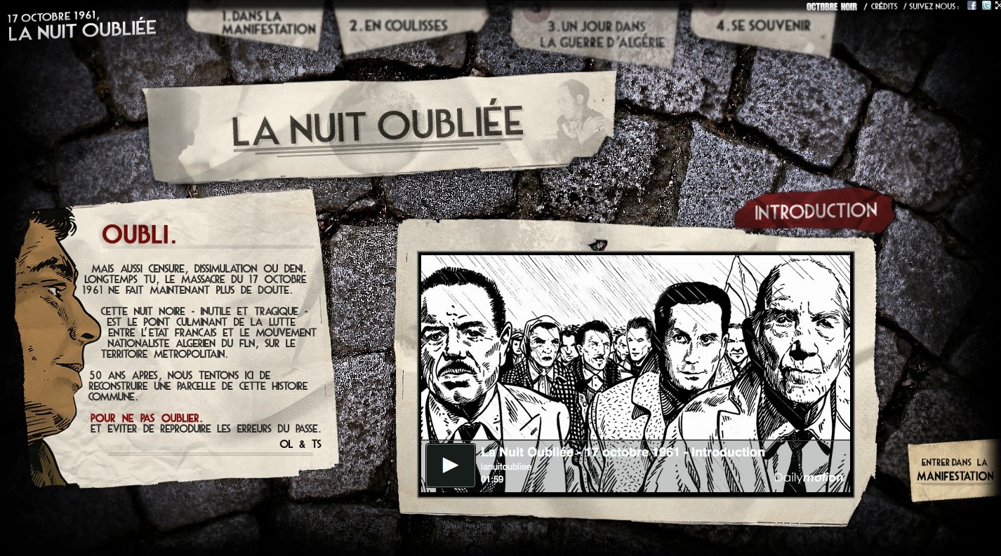 Webdoc Focus #1: Regards croisés sur le 17 octobre 61